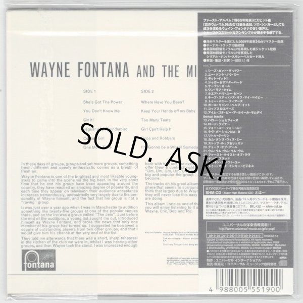 Photo2: WAYNE FONTANA AND THE MINDBENDERS / WAYNE FONTANA AND THE MINDBENDERS (Used Japan mini LP SHM-CD) (2)