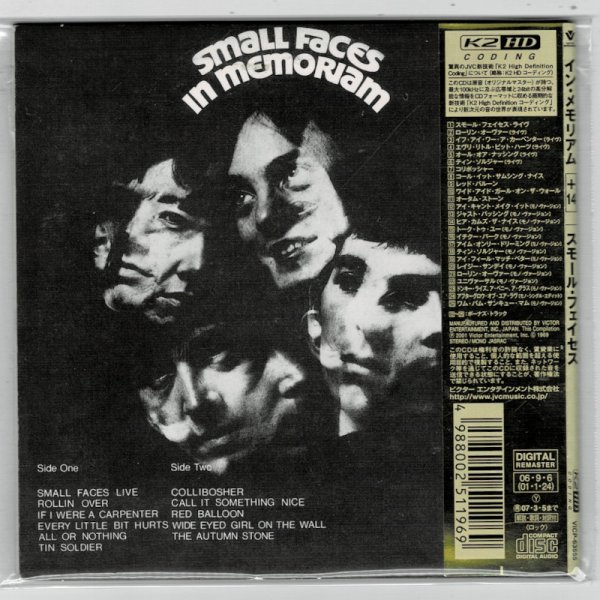 Photo2: SMALL FACES / IN MEMORIAM (Used Japan mini LP CD)  (2)