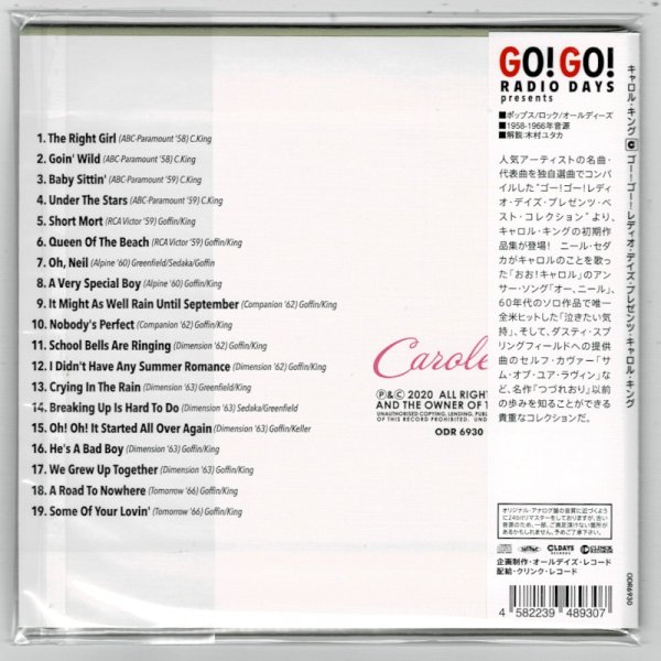 Photo2: CAROLE KING / GO! GO! RADIO DAYS PRESENTS CAROLE KING (Brand New Japan mini LP CD) * B/O * (2)