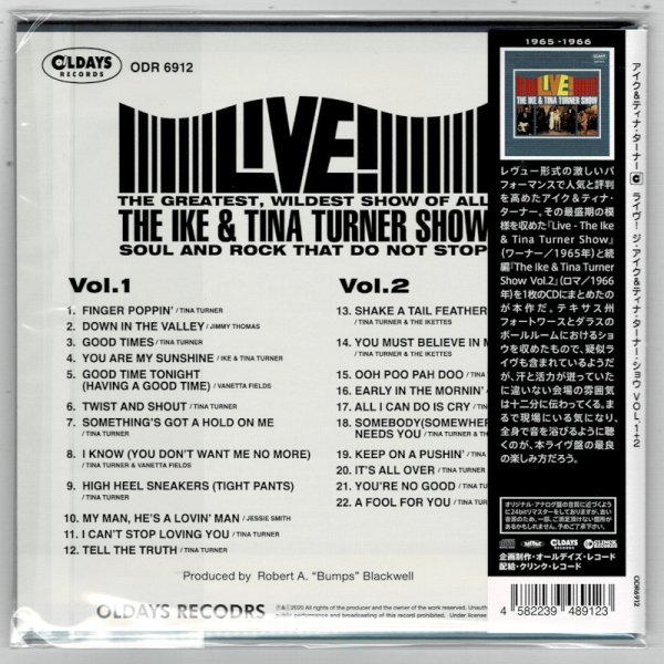 Photo2: IKE & TINA TURNER / LIVE! THE IKE & TINA TURNER SHOW - VOL.1 + 2 (Brand New Japan mini LP CD) * B/O * (2)