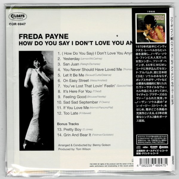 Photo2: FREDA PAYNE / HOW DO YOU SAY I DON'T LOVE YOU ANYMORE (Brand New Japan mini LP CD) * B/O * (2)