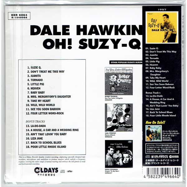 DALE HAWKINS OH! SUSY-Q (Brand New Japan mini LP CD) B/O BEAT-NET  RECORDS