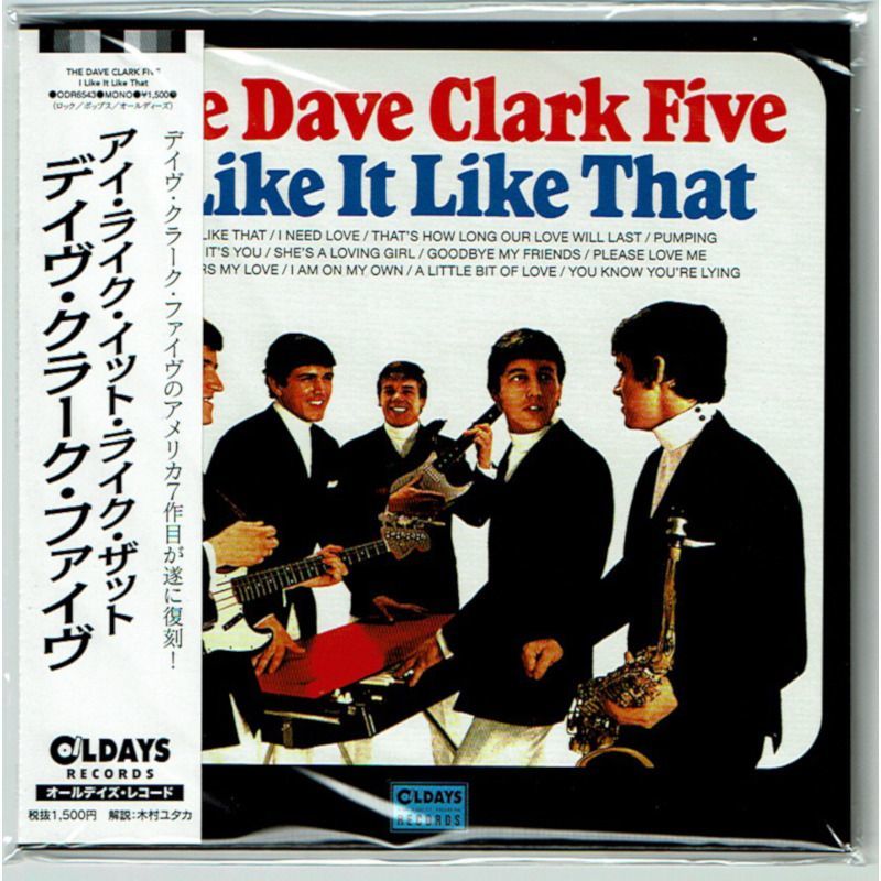 THE DAVE CLARK FIVE / I LIKE IT LIKE THAT (Brand New Japan mini LP CD) *  B/O *